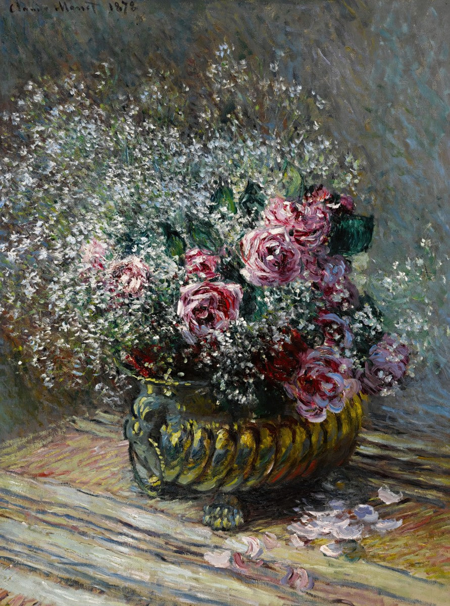 Fleurs dans un pot (Roses et brouillard) by Claude Monet