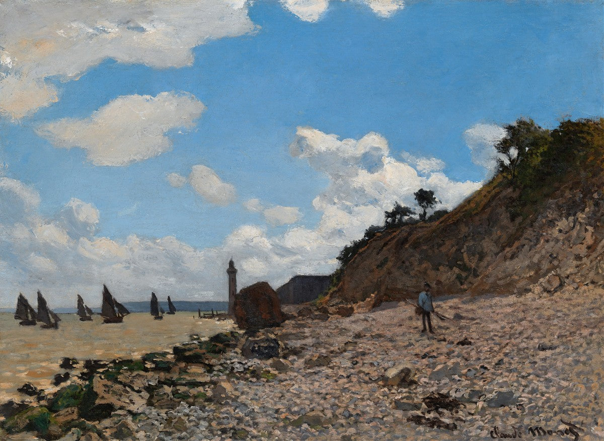 The Beach at Honfleur by Claude Monet