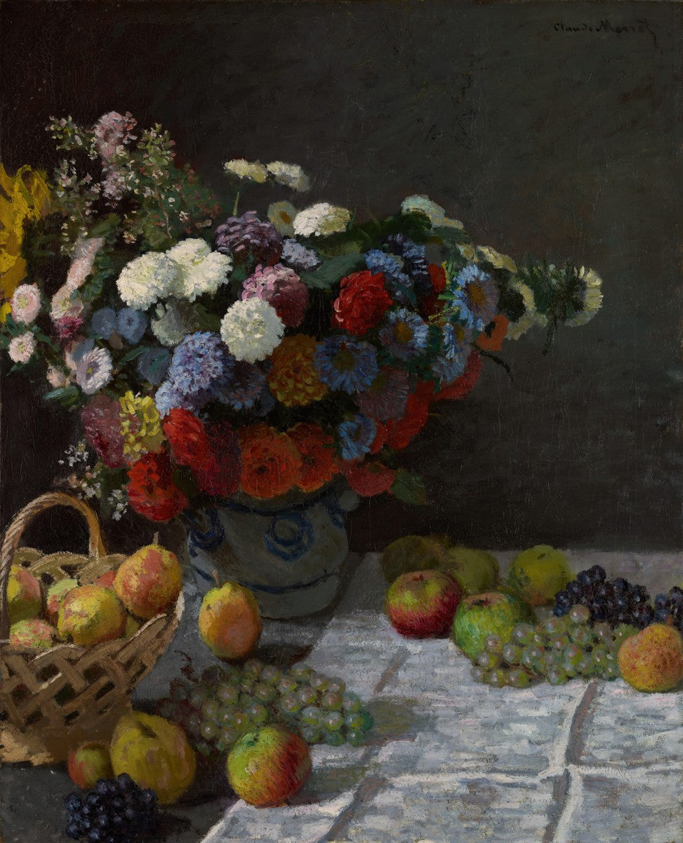 Still Life with Flowers and Fruit by Claude Monet