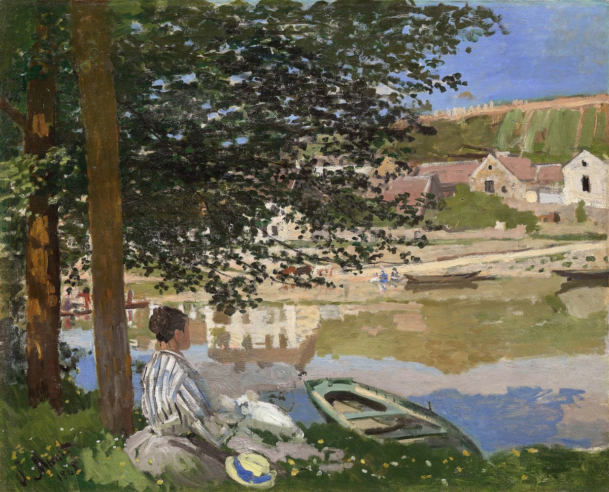 On the Bank of the Seine, Bennecourt by Claude Monet