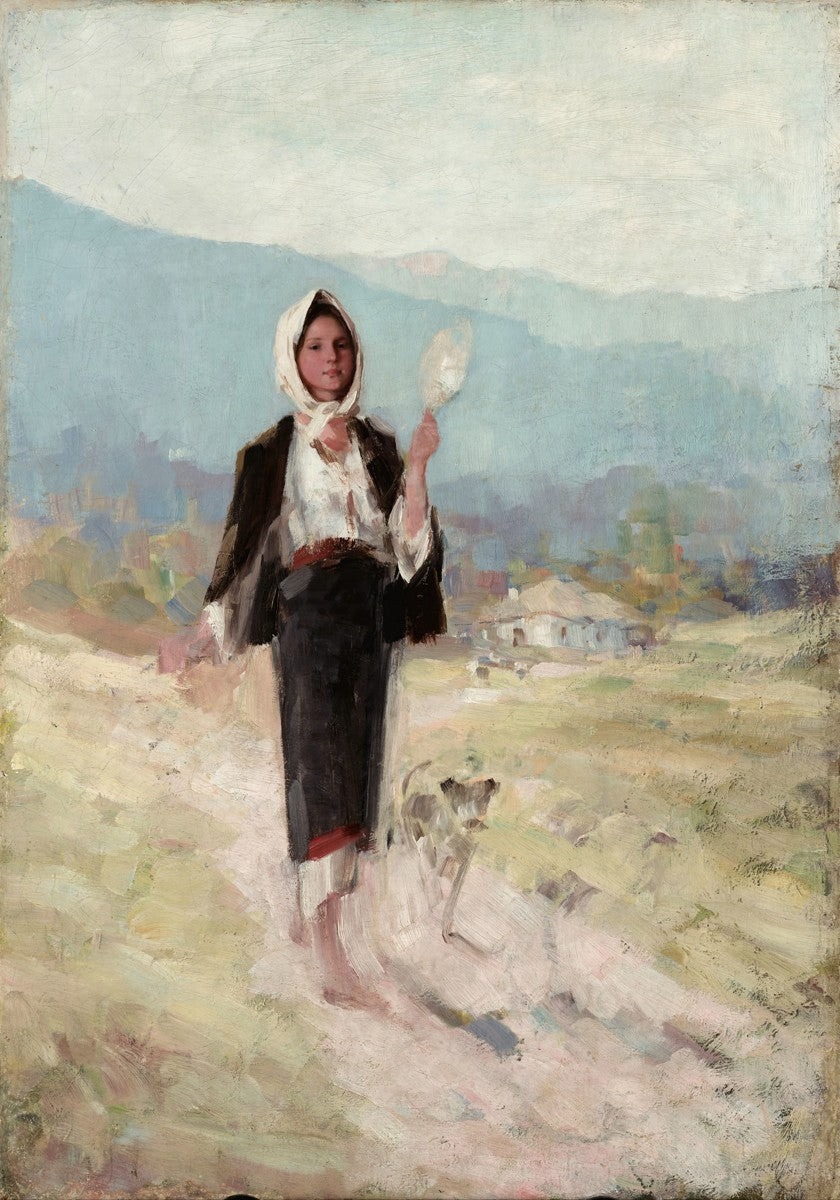 Peasant women with distaff (circa 1900) by Nicolae Grigorescu