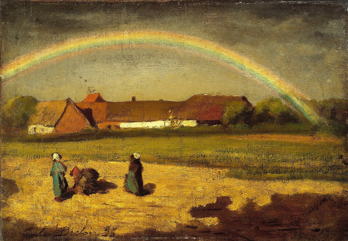 L’arc-en-ciel à Courrières (1855) by Jules Breton