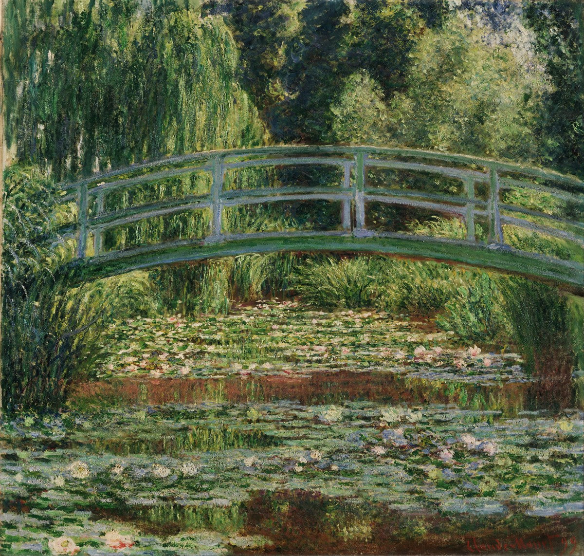 The Japanese Footbridge and the Water Lily Pool, Giverny by Claude Monet