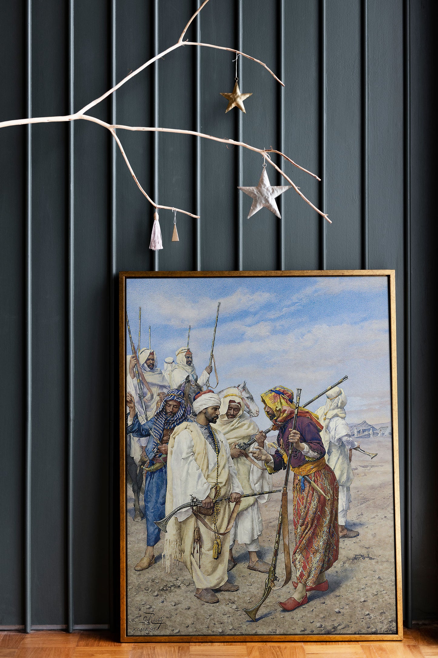 Bedouins Preparing a Raiding Party by Giulio Rosati