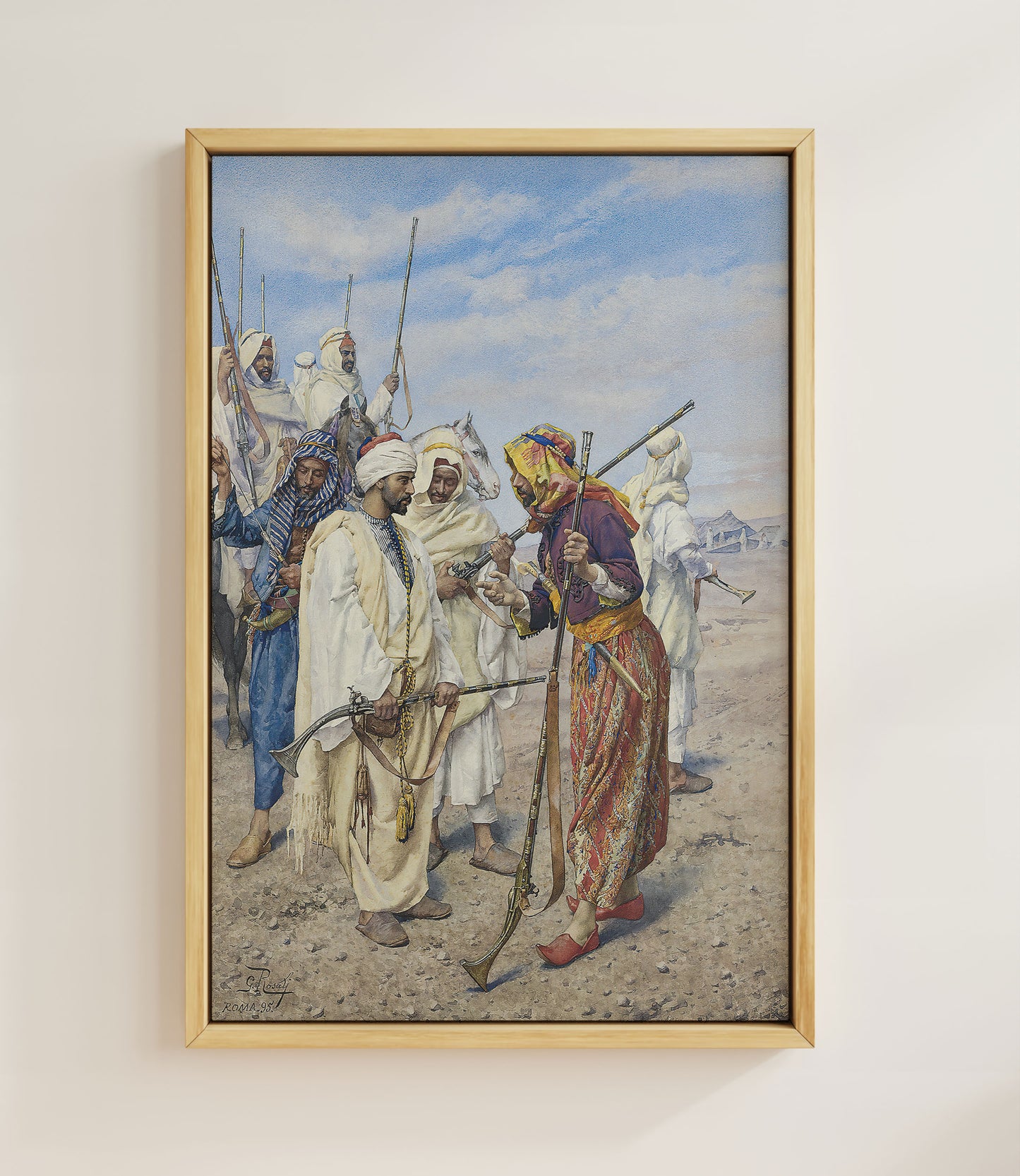 Bedouins Preparing a Raiding Party by Giulio Rosati