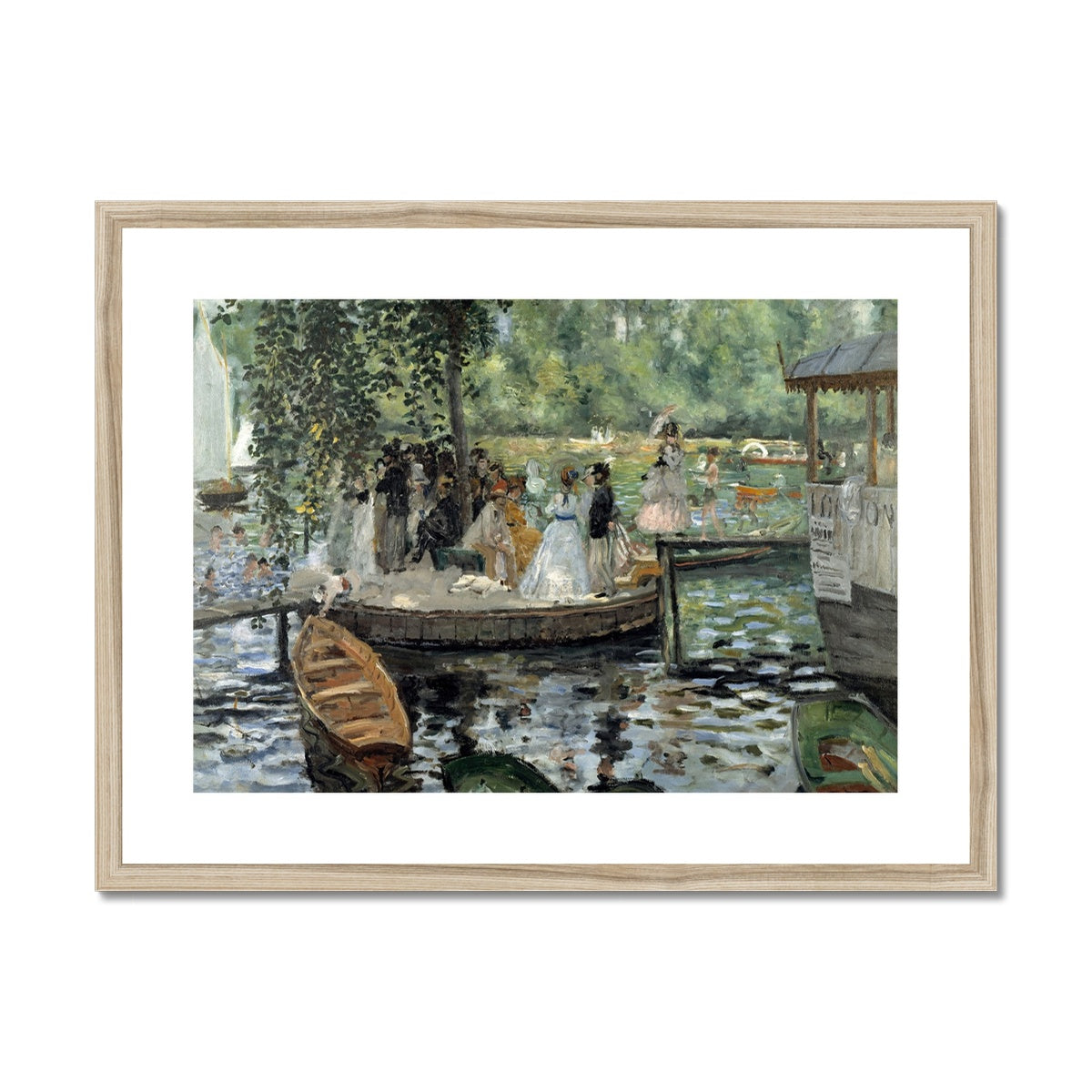 La Grenouillère by Pierre-Auguste Renoir Framed & Mounted Print