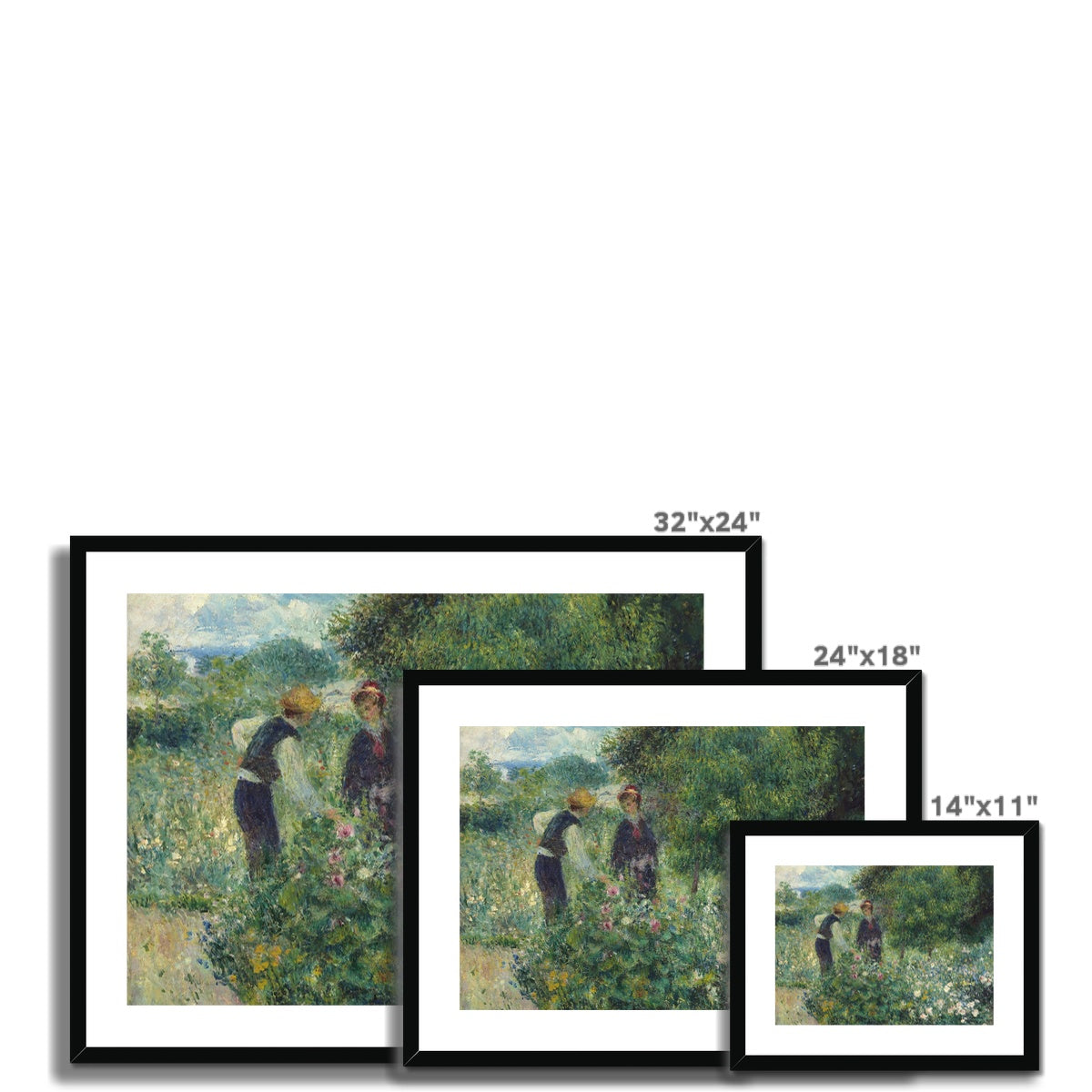 Picking Flowers by Pierre-Auguste Renoir Framed & Mounted Print