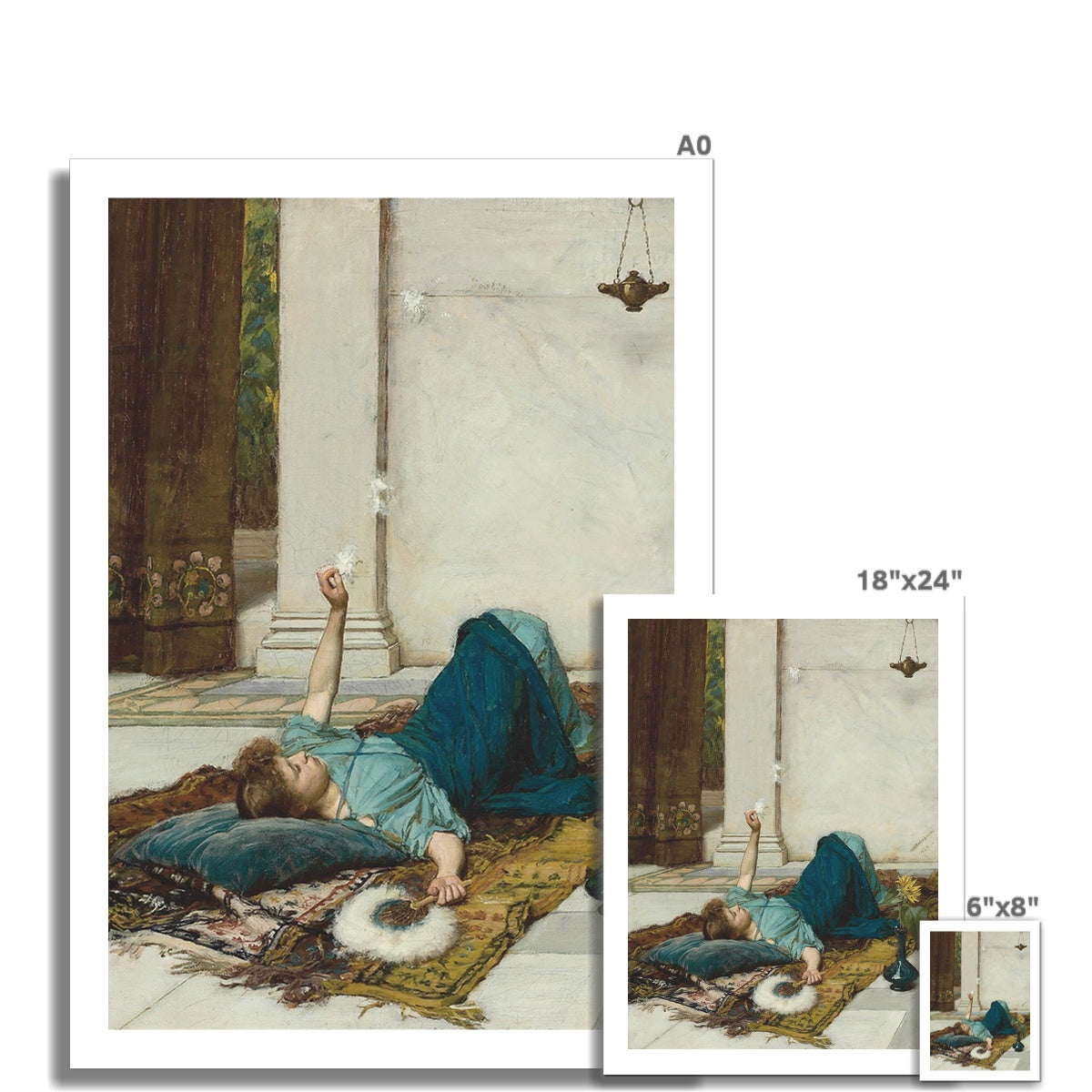 Dolce Far Niente (1879) by John William Waterhouse Fine Art Print