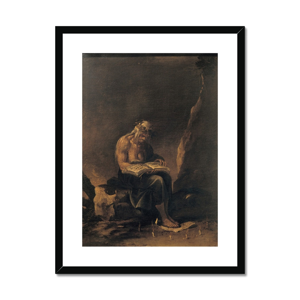 A Witch (1646) by Salvator Rosa Framed & Mounted Print