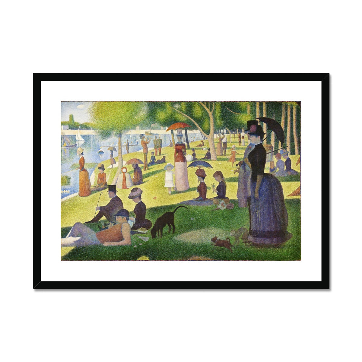 A Sunday on La Grande Jatte (1884) by Georges Seurat Framed & Mounted Print