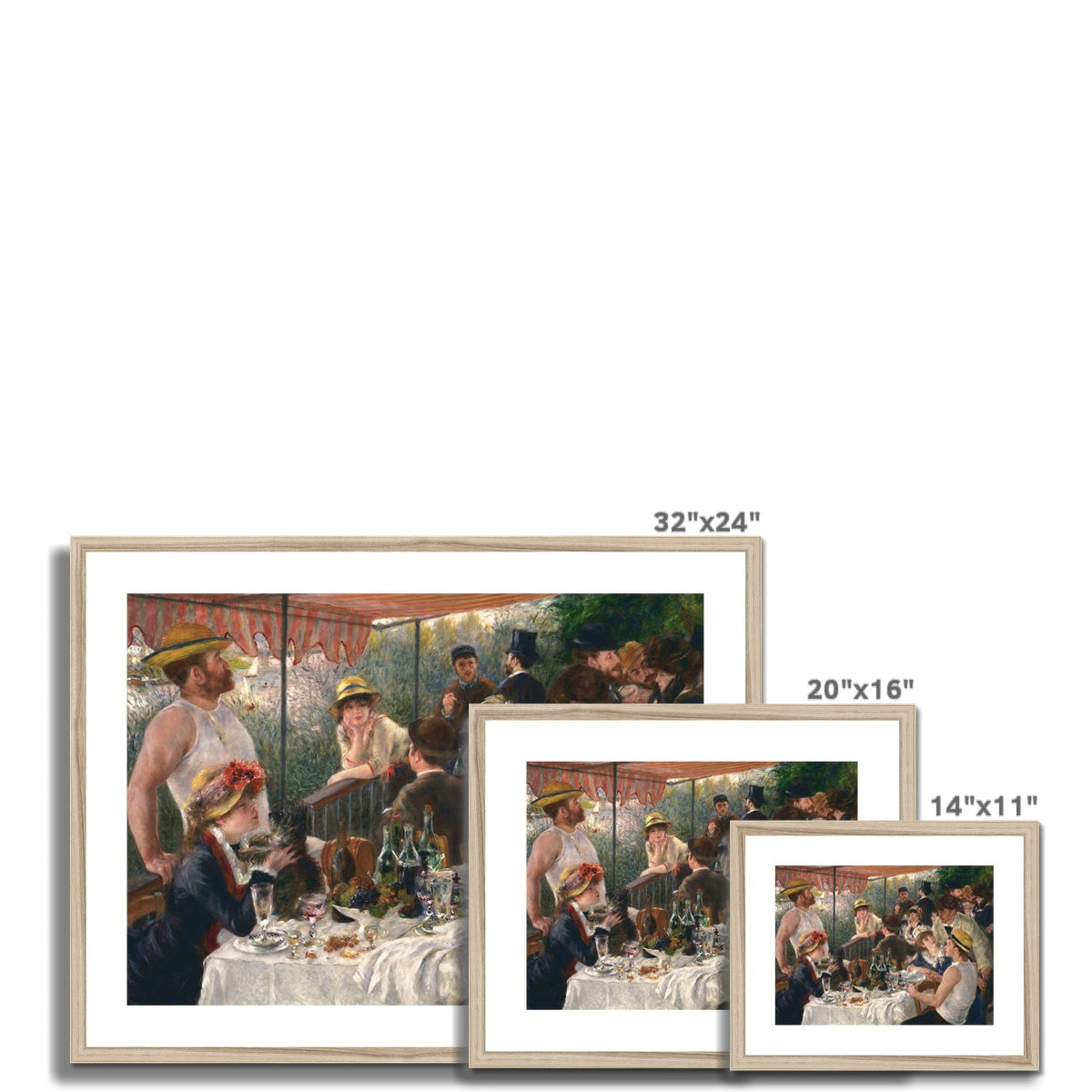 Luncheon of the Boating Party by Pierre-Auguste Renoir Framed & Mounted Print