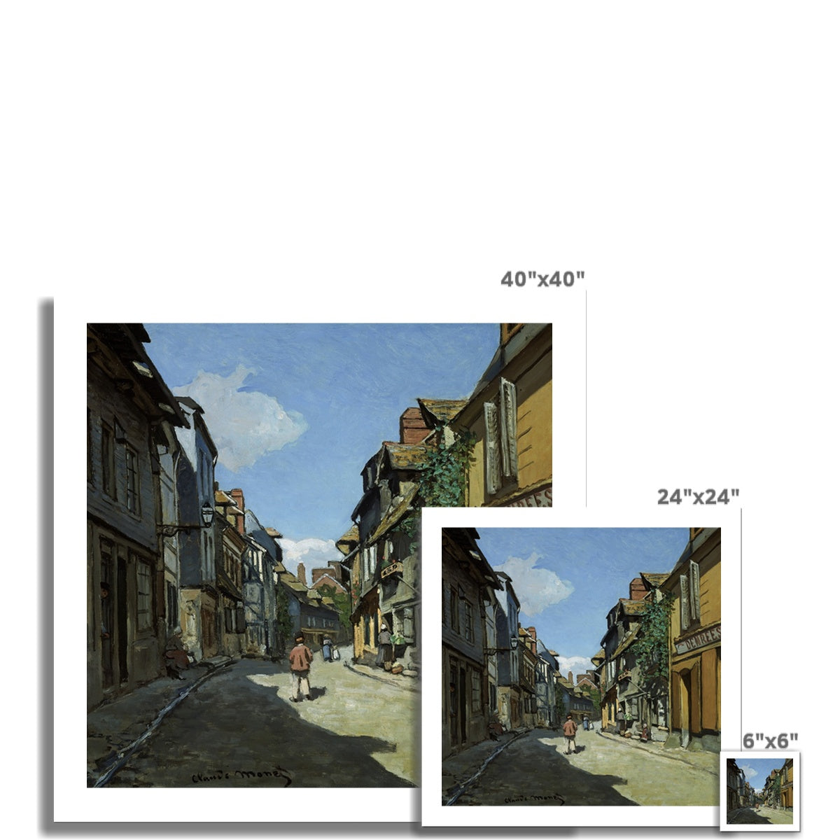 Rue de la Bavole, Honfleur by Claude Monet Fine Art Print