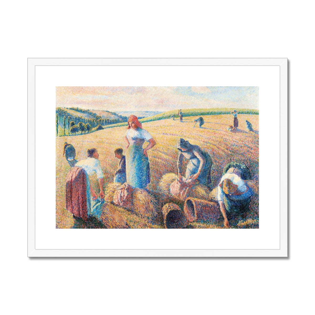 The gleaners by Camille Pissarro Framed & Mounted Print