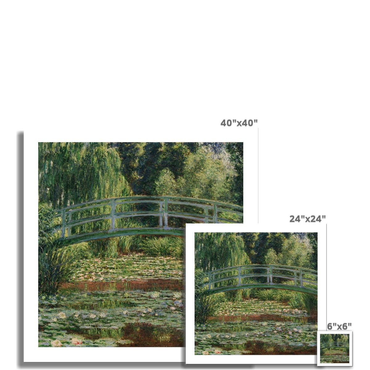 The Japanese Footbridge and the Water Lily Pool, Giverny by Claude Monet Fine Art Print