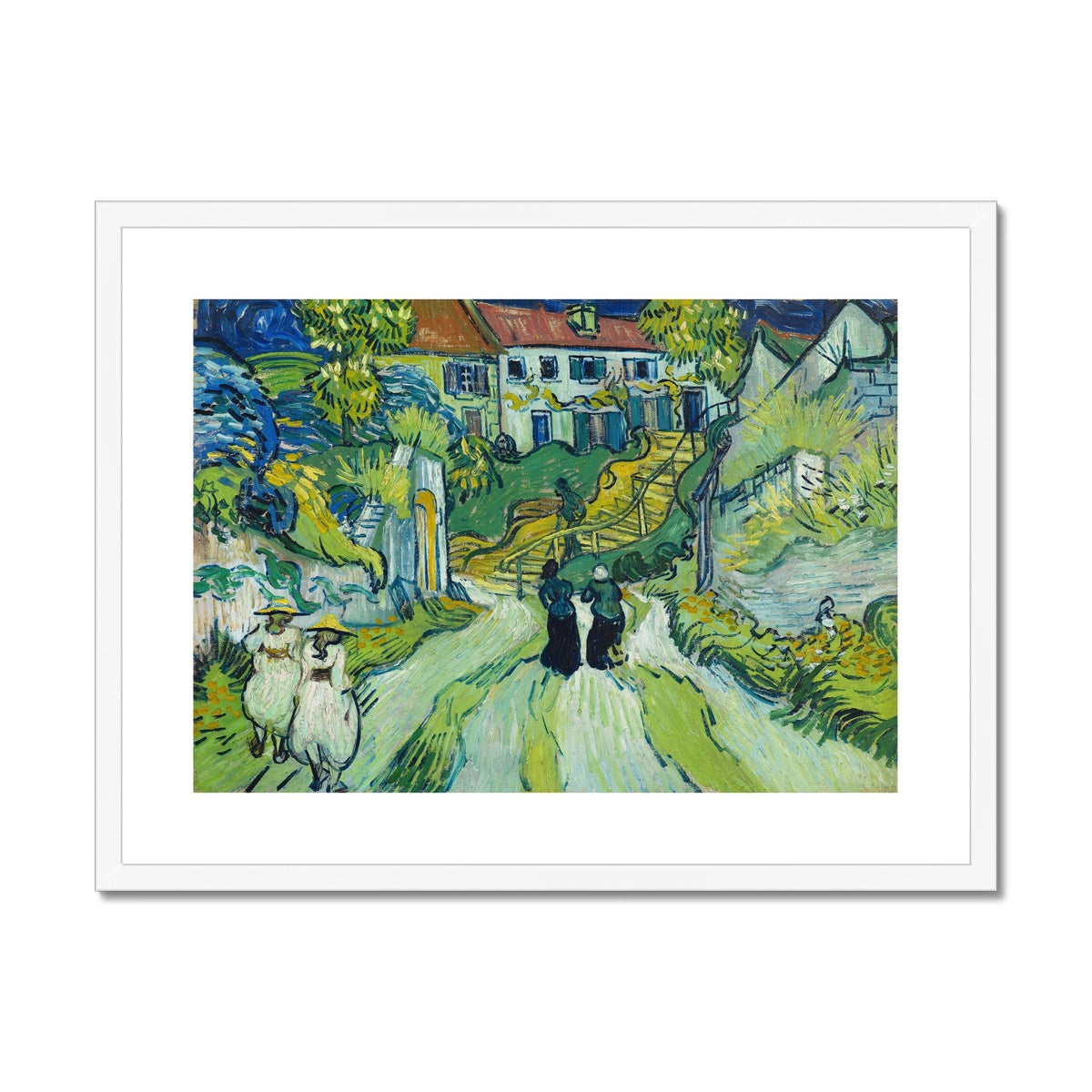 Stairway at Auvers by Vincent van Gogh Framed & Mounted Print