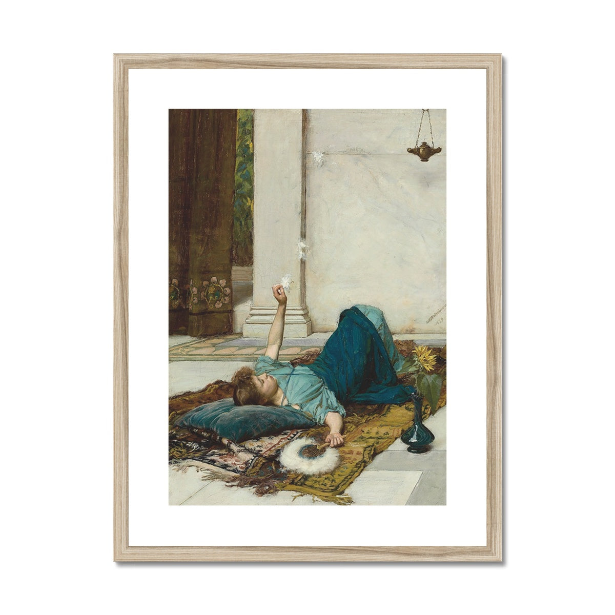 Dolce Far Niente (1879) by John William Waterhouse Framed & Mounted Print