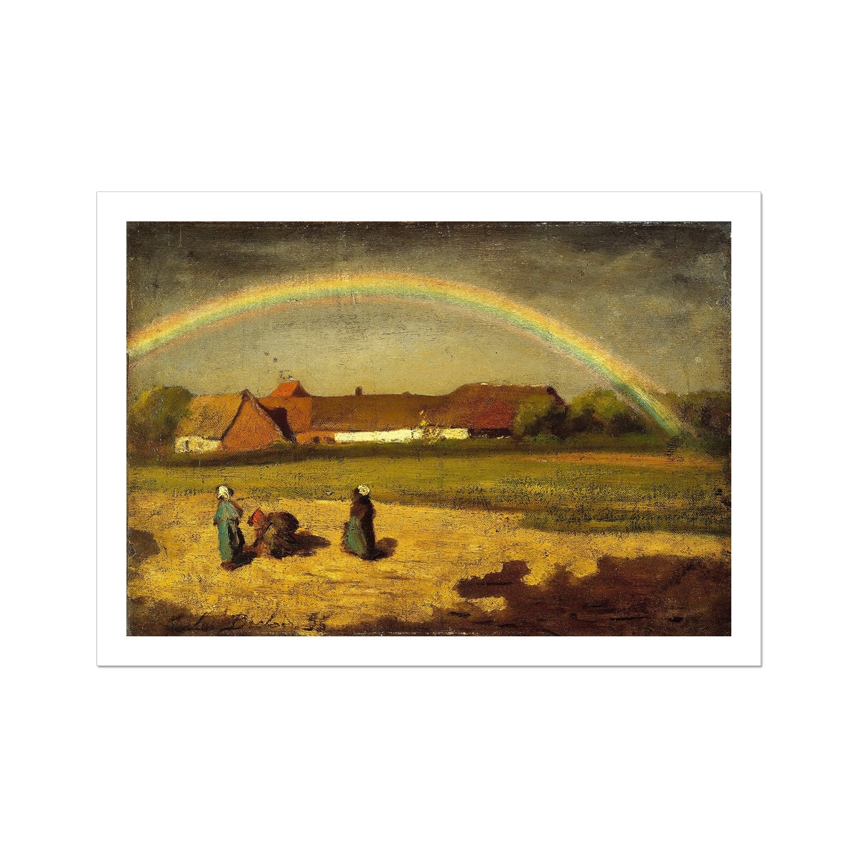 L’arc-en-ciel à Courrières (1855) by Jules Breton Fine Art Print