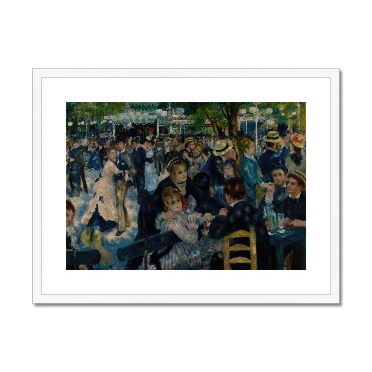 Dance at Le Moulin de la Galette by Pierre-Auguste Renoir Framed & Mounted Print