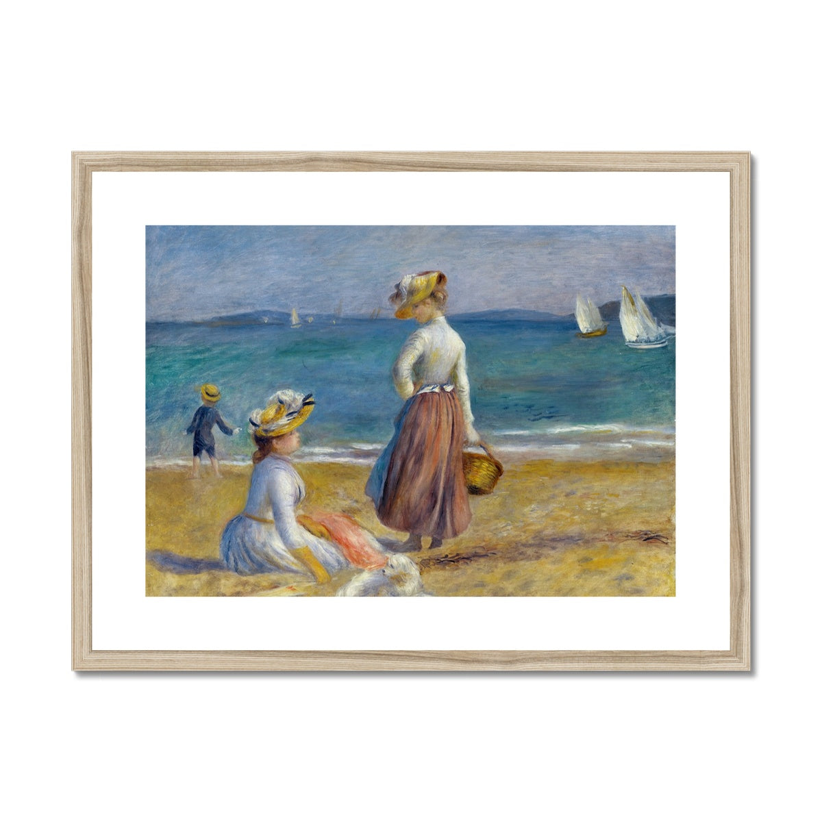 Figures on the Beach by Pierre-Auguste Renoir Framed & Mounted Print