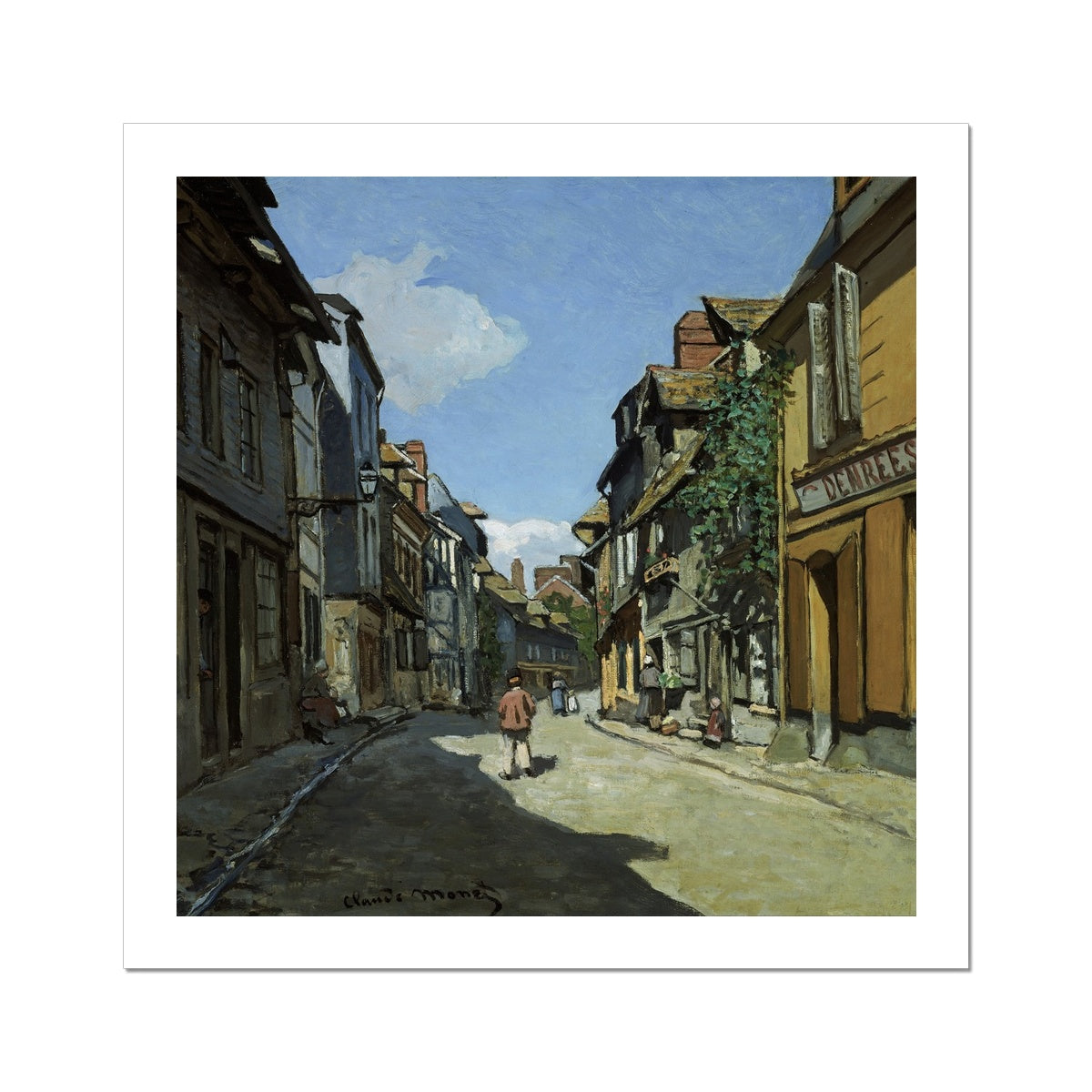 Rue de la Bavole, Honfleur by Claude Monet Fine Art Print