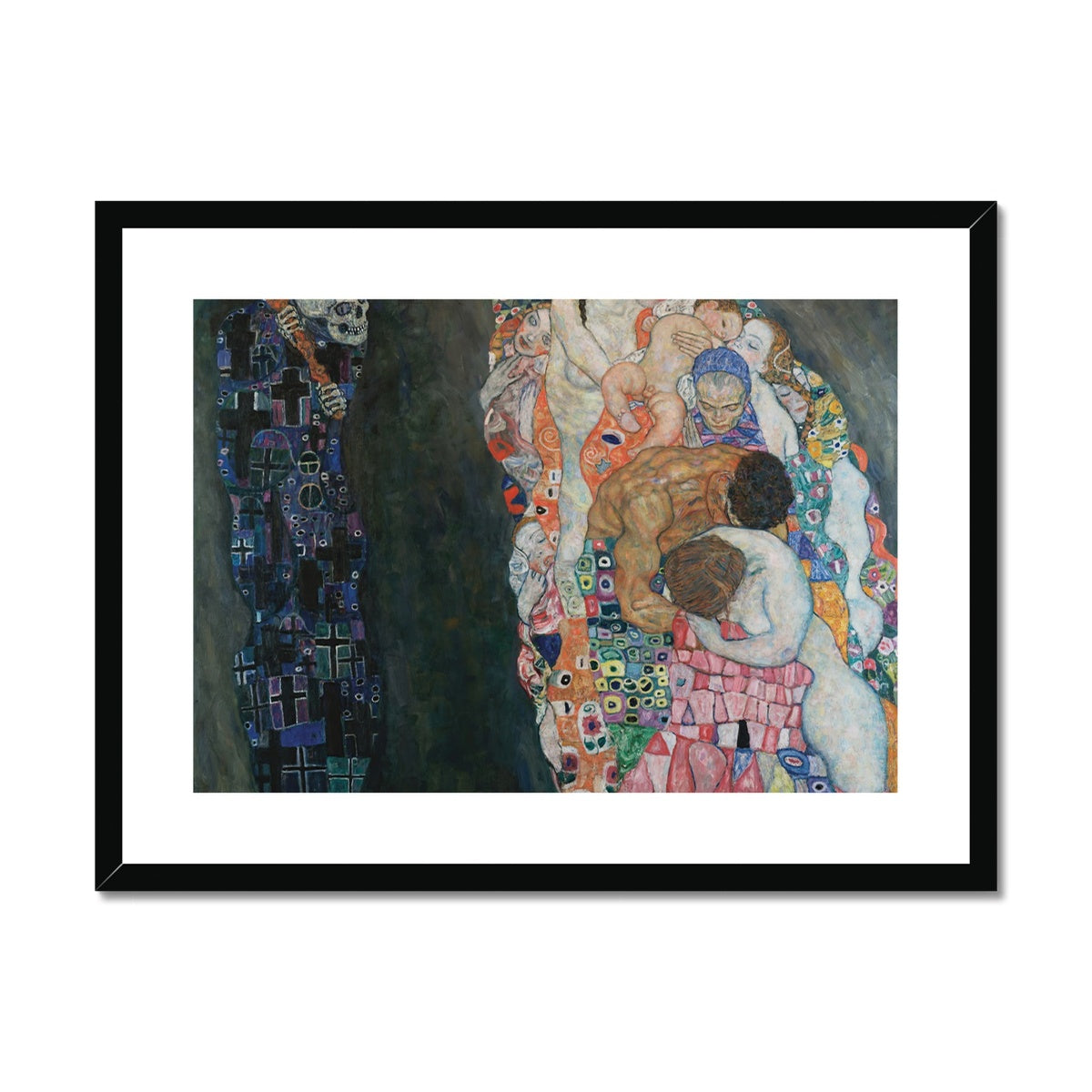 Death and Life by Gustav Klimt  Framed & Mounted Print