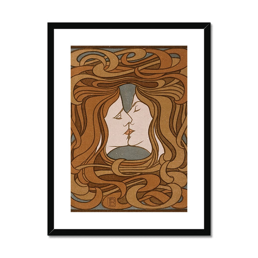 The kiss by Peter Behrens Framed & Mounted Print