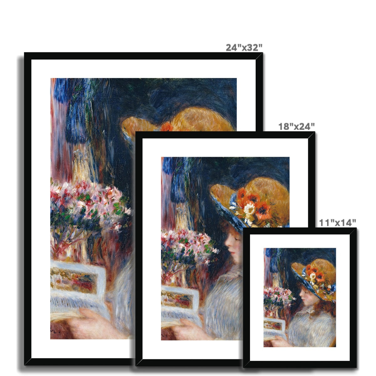 Reading Girl by Pierre-Auguste Renoir Framed & Mounted Print