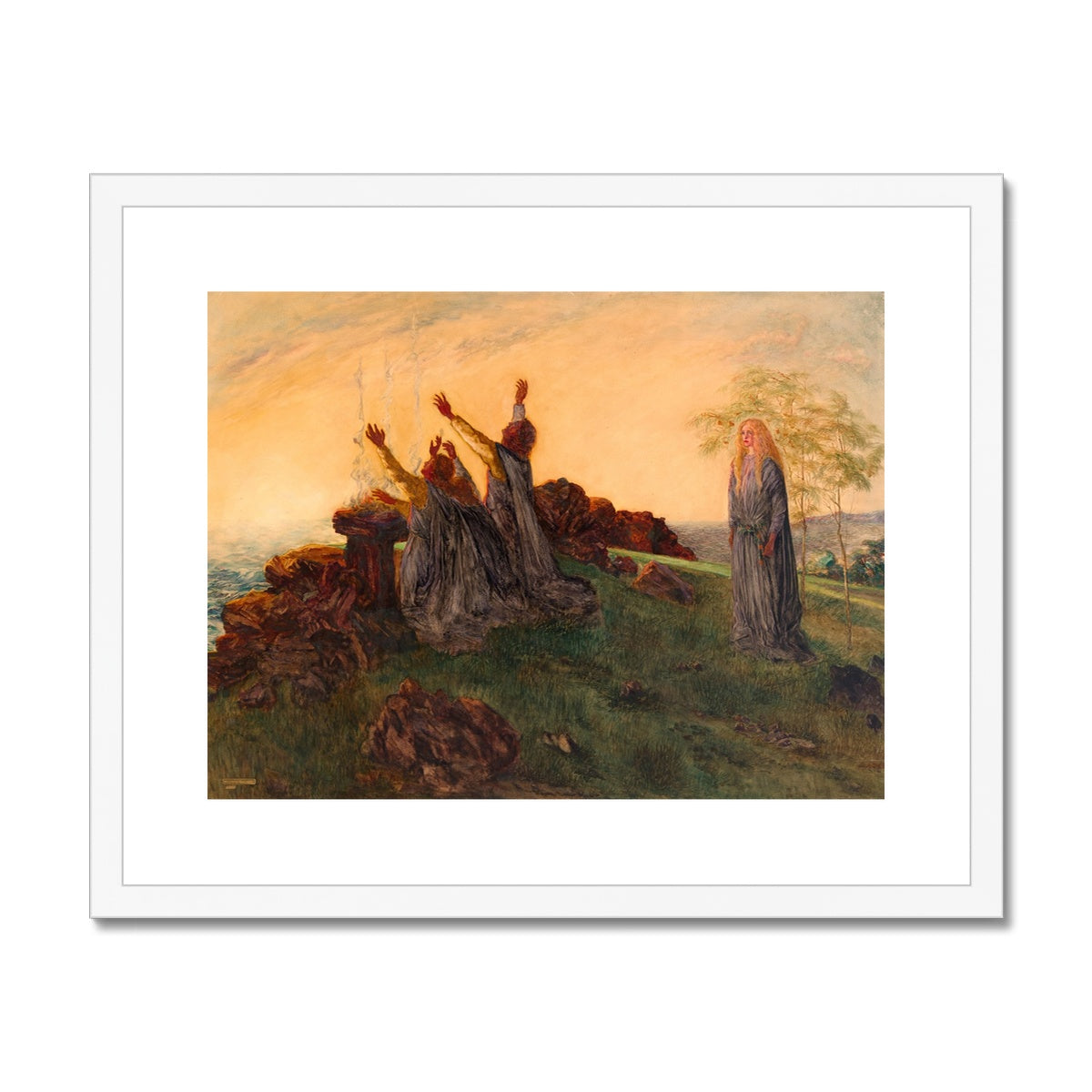 The Passing Of St. Brighid by Da Loria Norman  Framed & Mounted Print