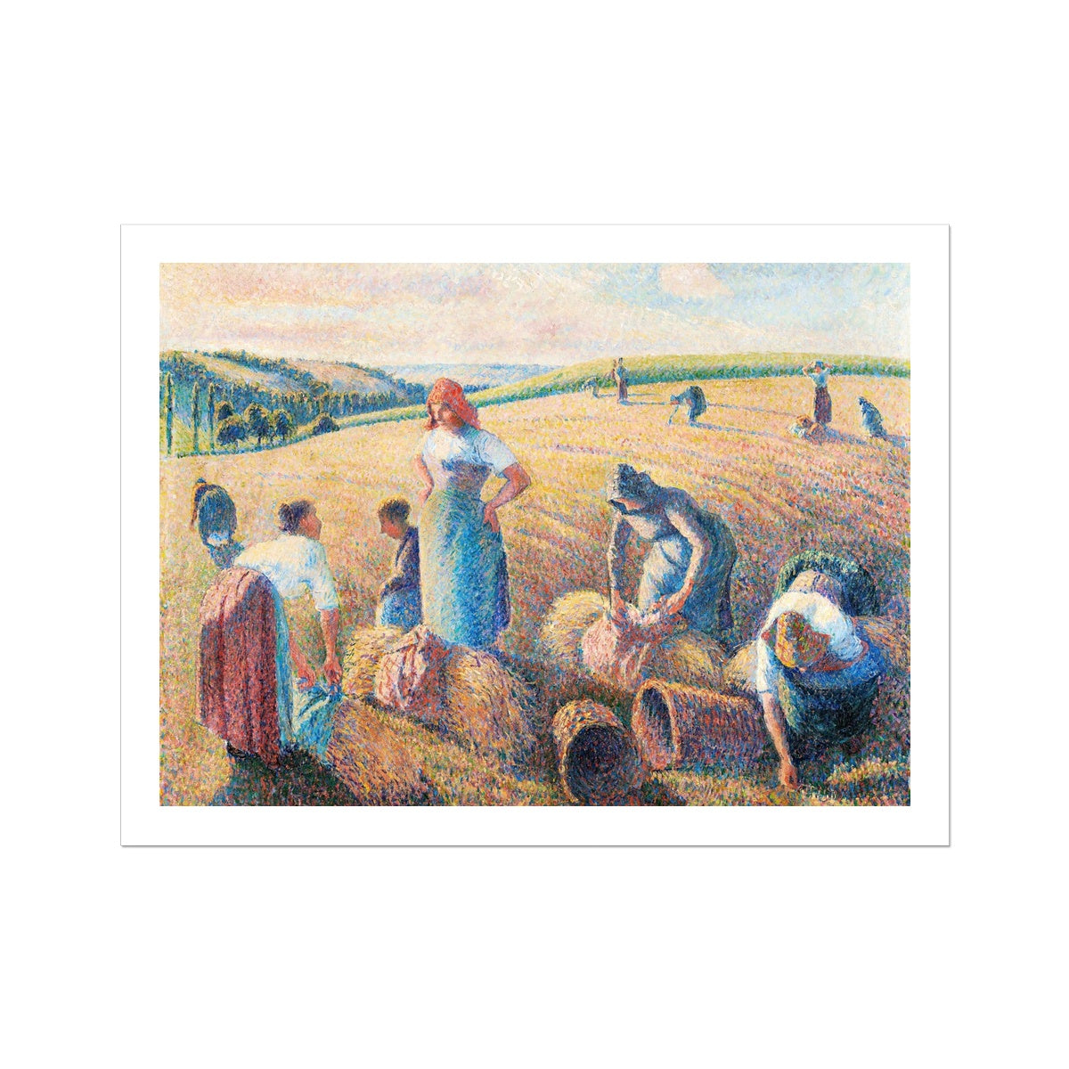 The gleaners by Camille Pissarro Fine Art Print