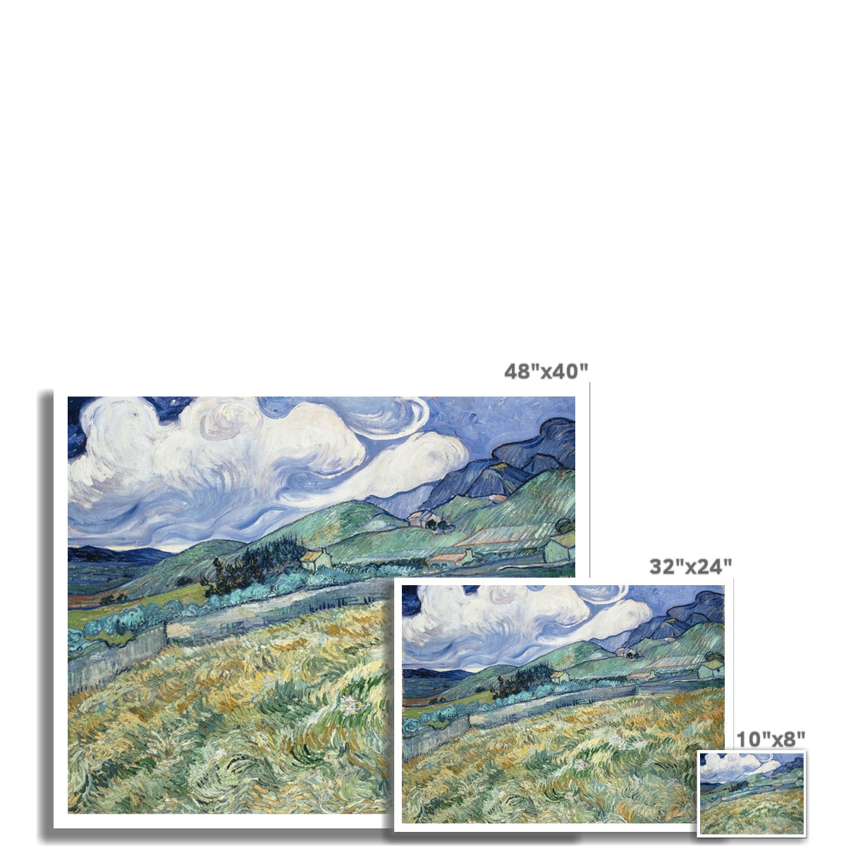 Landscape from Saint-Rémy by Vincent van Gogh  Fine Art Print