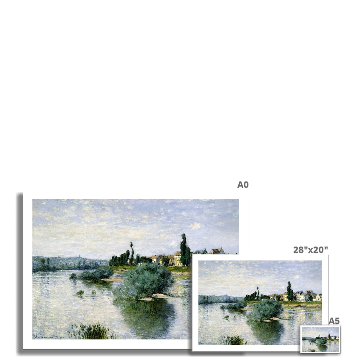 The Seine at Lavacourt by Claude Monet Fine Art Print