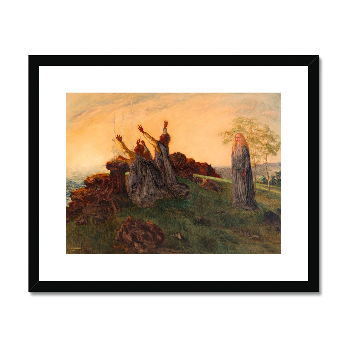 The Passing Of St. Brighid by Da Loria Norman  Framed & Mounted Print