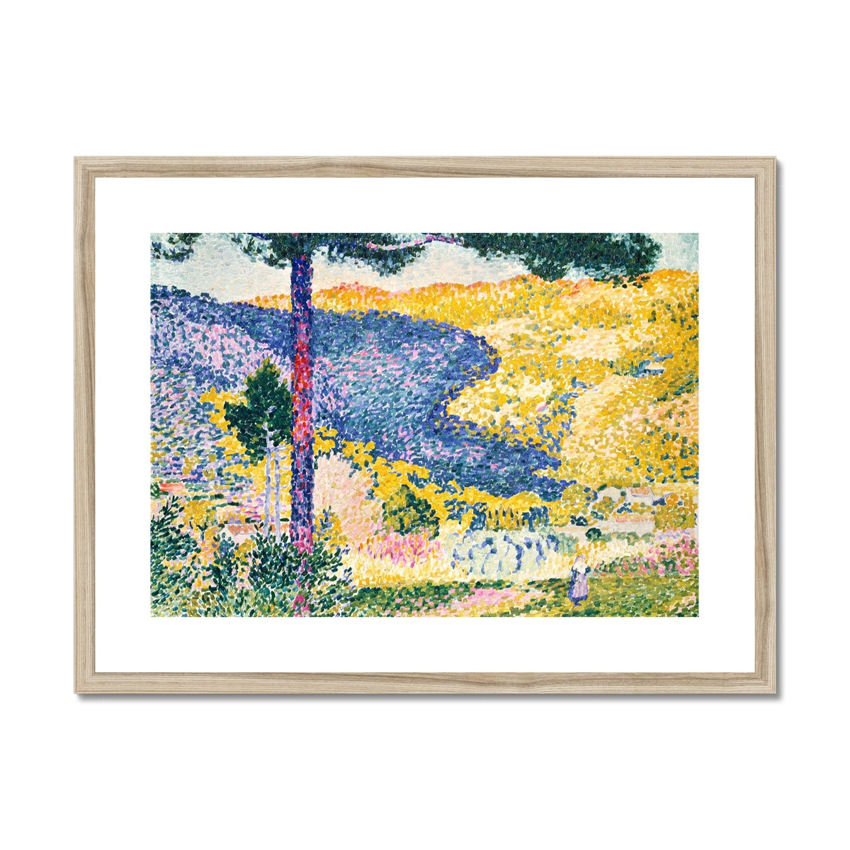 Valley with Fir; Shade on the Mountain by Henri-Edmond Cross Framed & Mounted Print