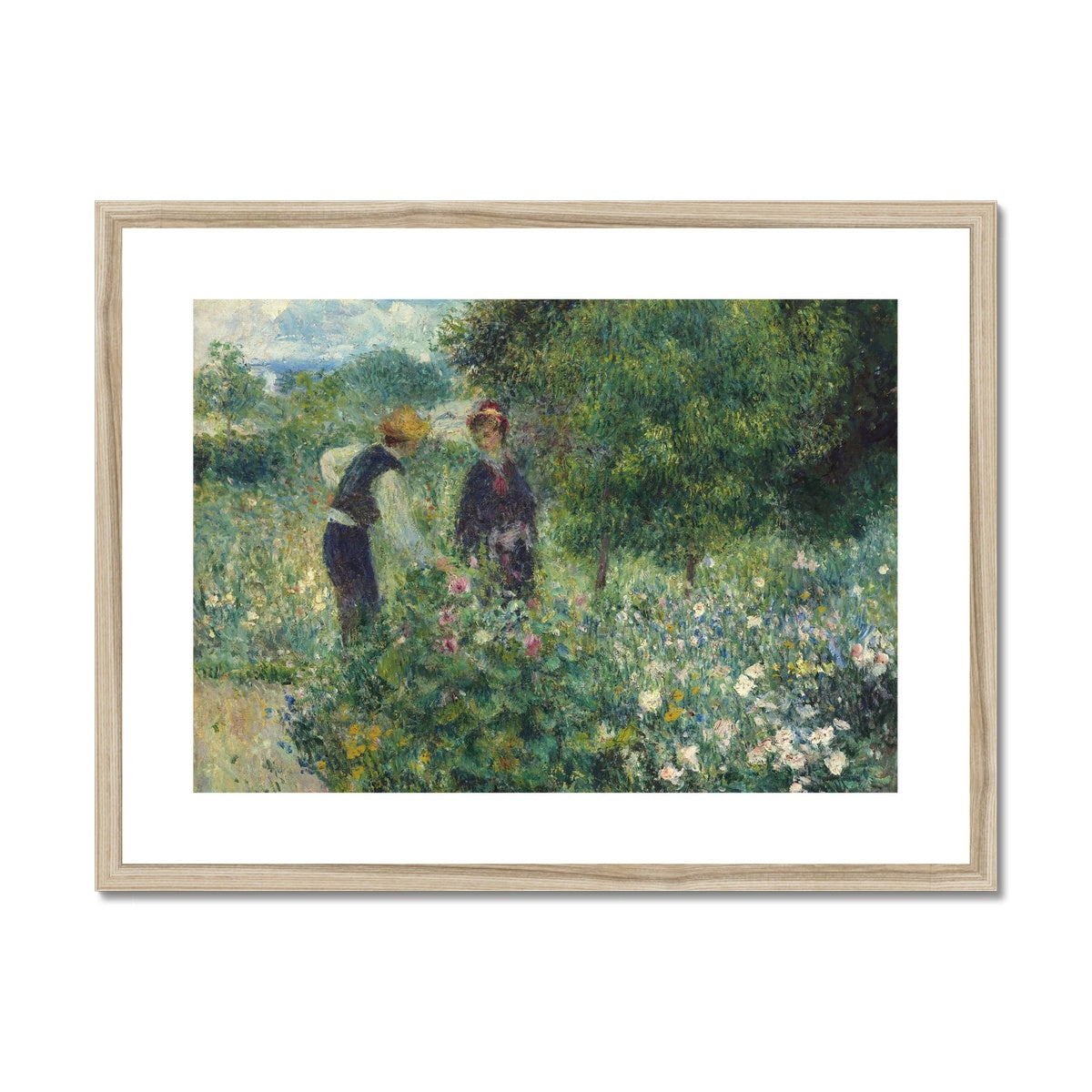 Picking Flowers by Pierre-Auguste Renoir Framed & Mounted Print