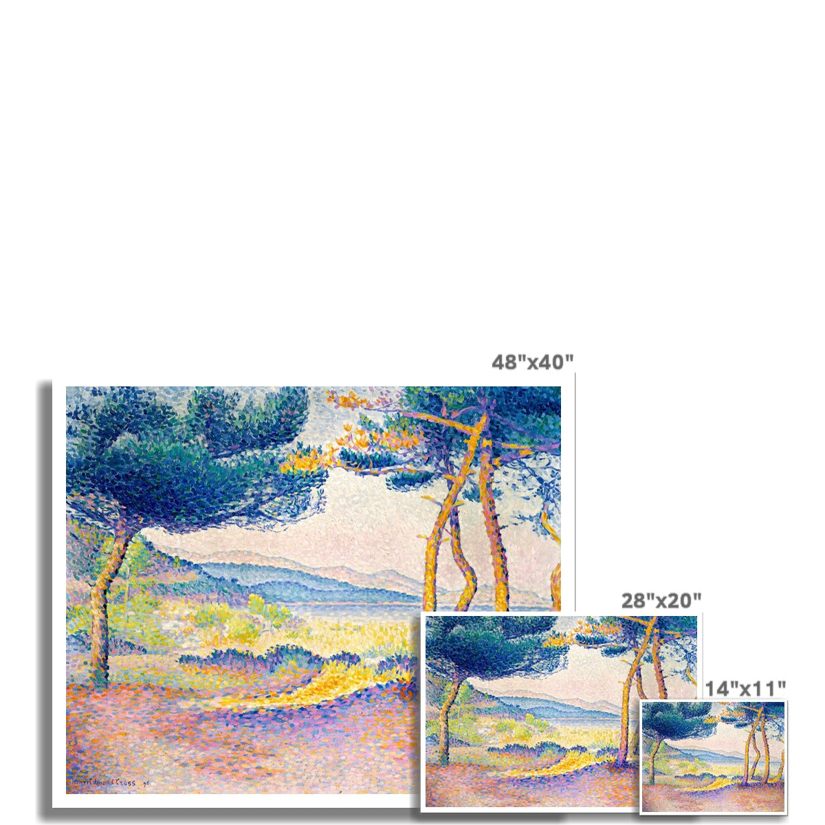 Pines Along the Shore (1896) by Henri Edmond Cross Fine Art Print