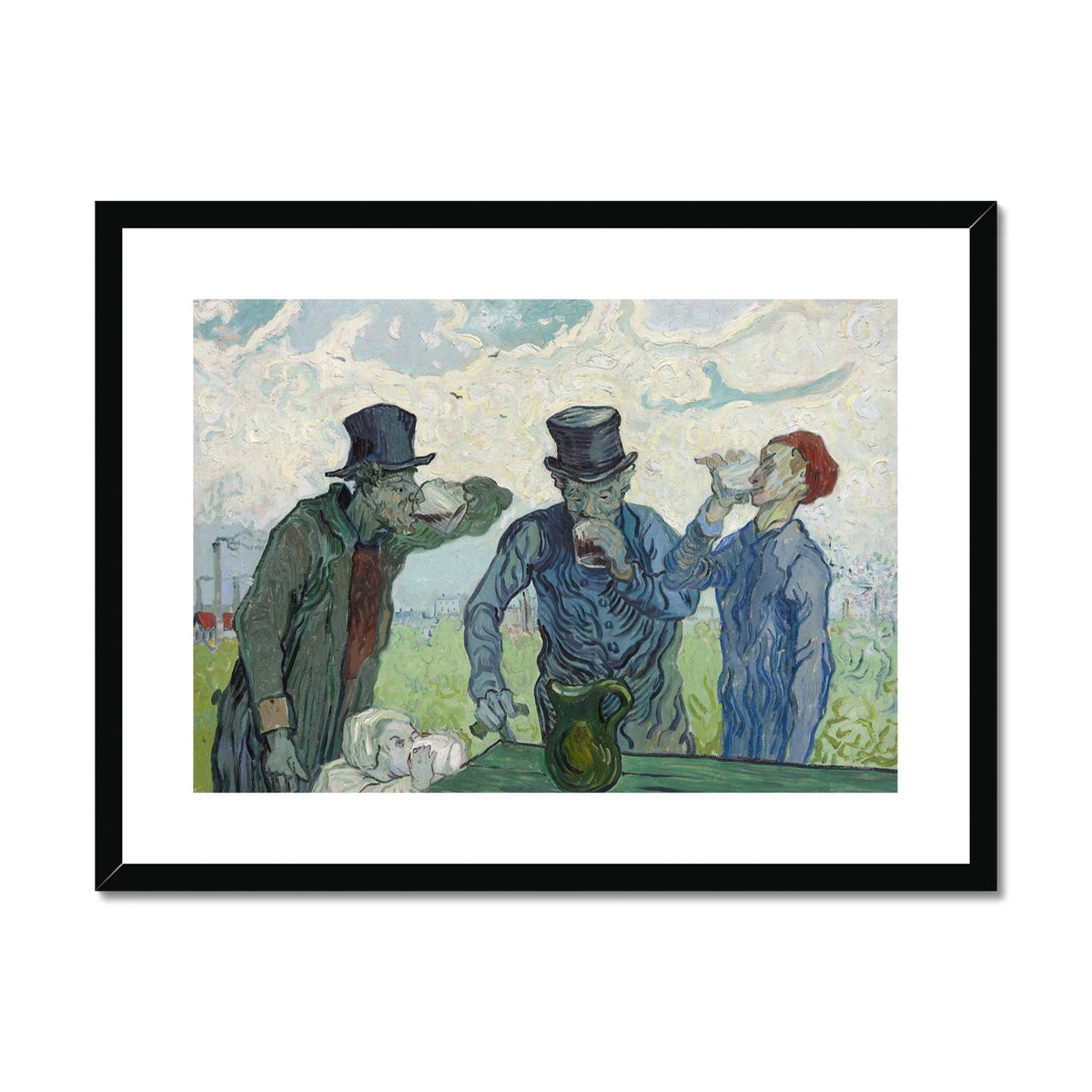 The Drinkers by Vincent van Gogh Framed & Mounted Print