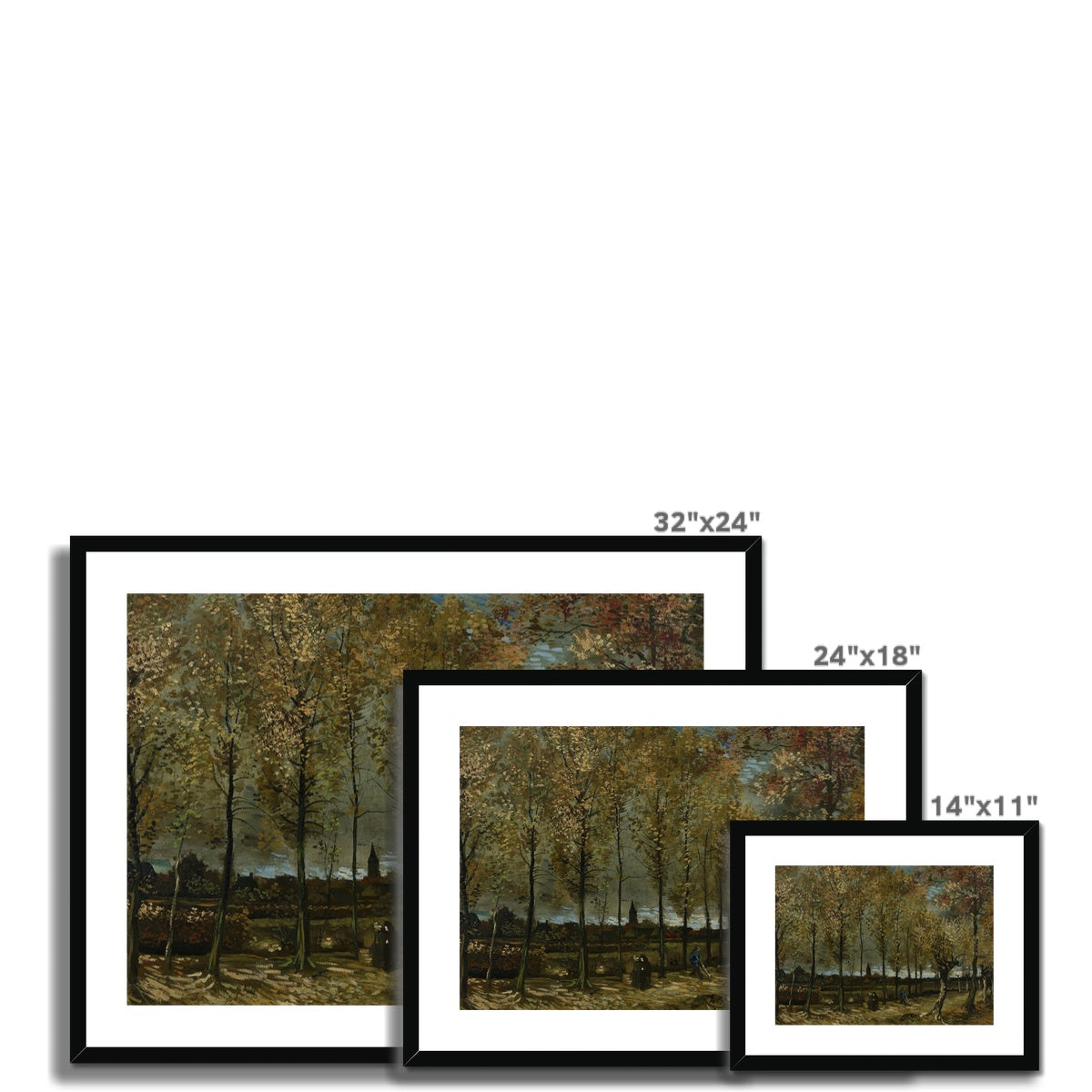 Poplars near Nuenen by Vincent van Gogh  Framed & Mounted Print