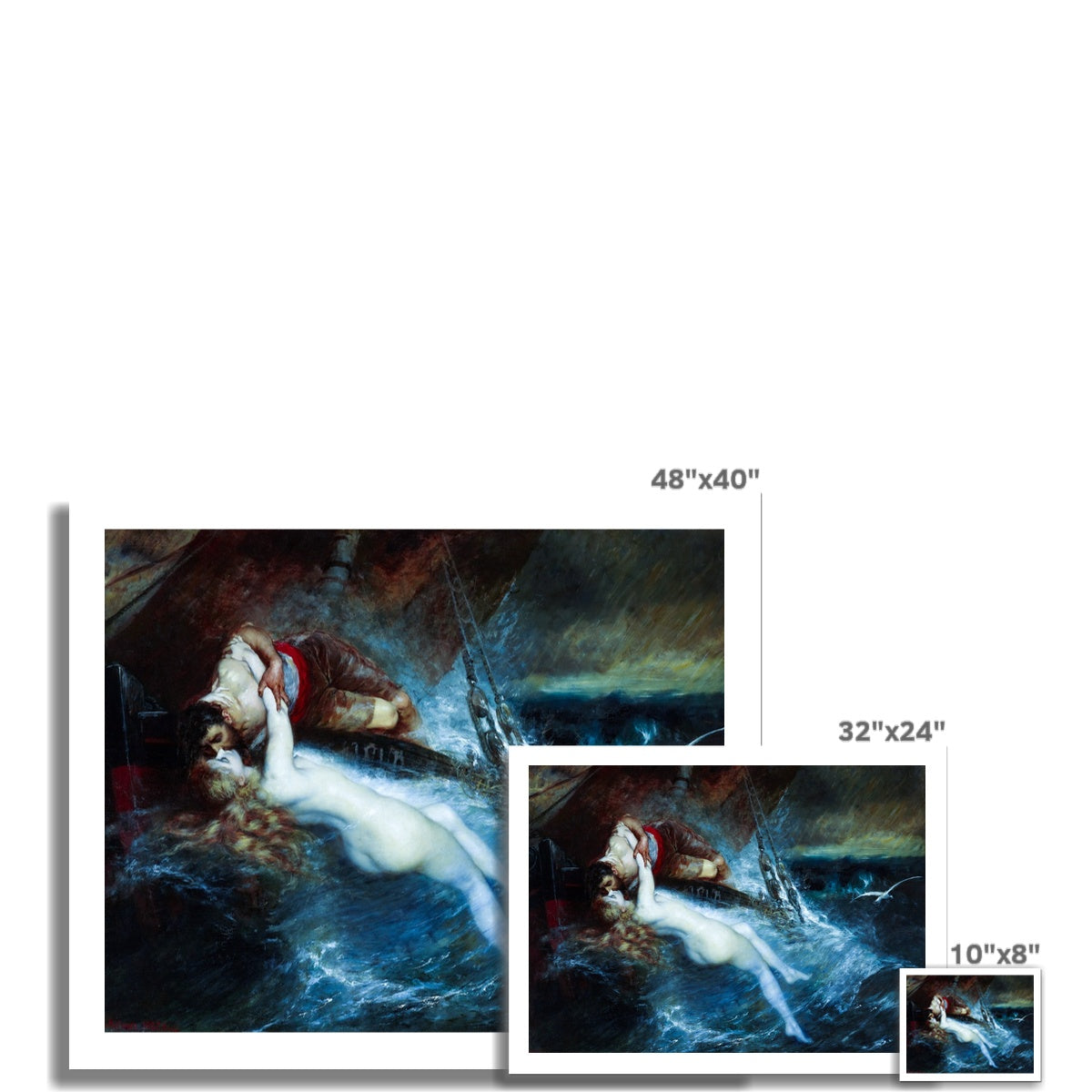 The Kiss of the Siren by Gustav Wertheimer Fine Art Print