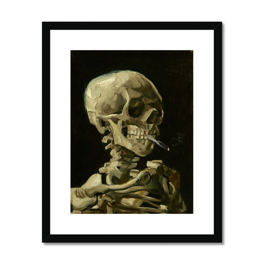 Head Of A Skeleton With A Burning Cigarette by Vincent van Gogh Framed & Mounted Print