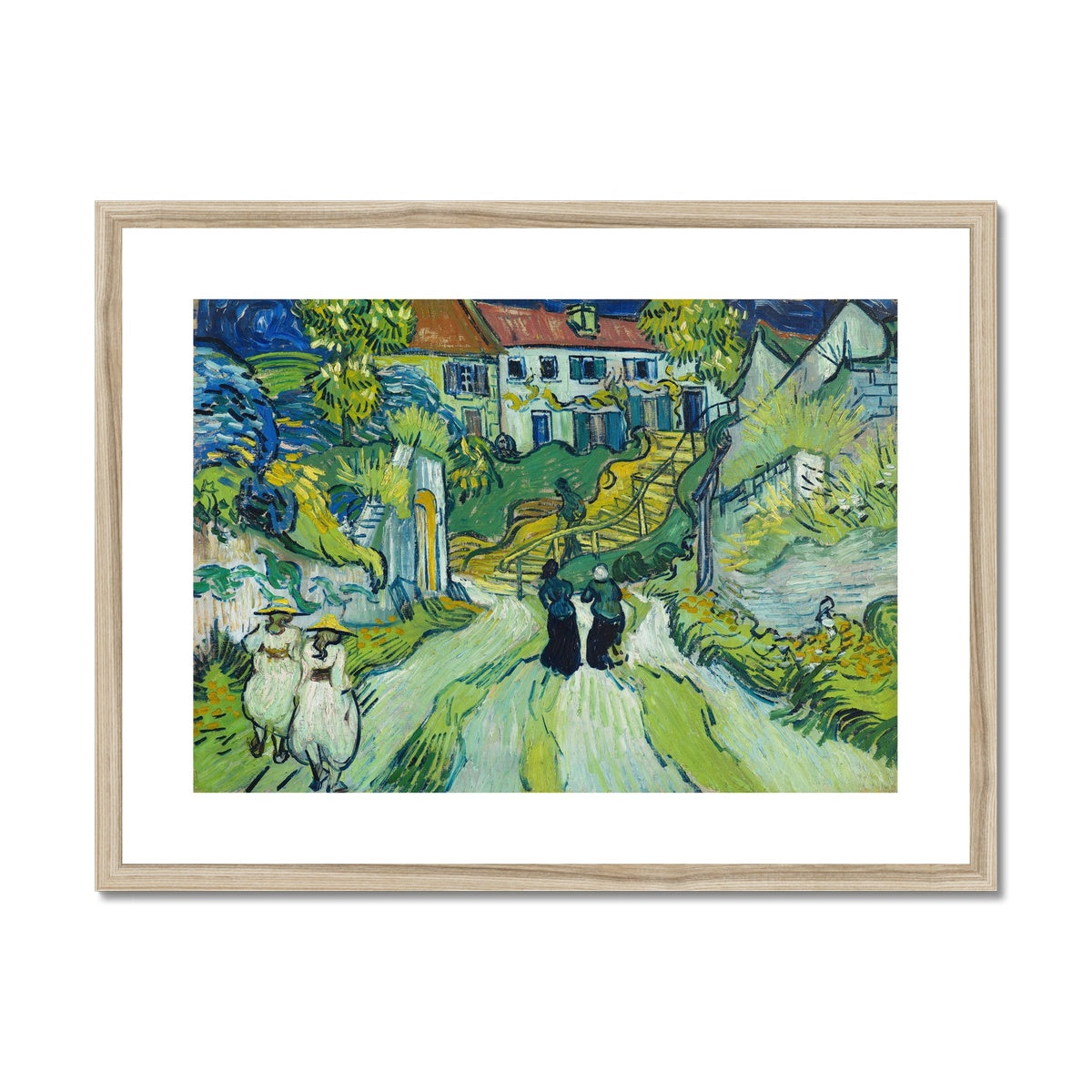 Stairway at Auvers by Vincent van Gogh Framed & Mounted Print