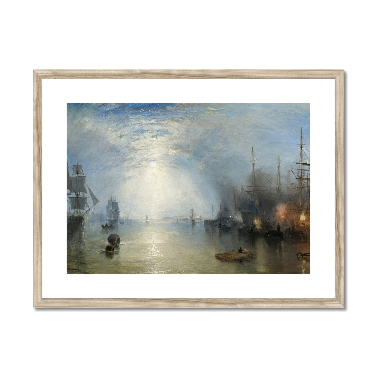 Keelmen Heaving in Coals by Moonlight by Joseph Mallord William Turner Framed & Mounted Print