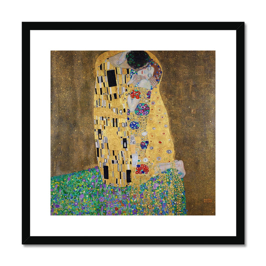 The kiss (lovers) by Gustav Klimt Framed & Mounted Print