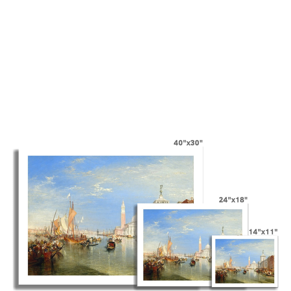 Venice – The Dogana and San Giorgio Maggiore by Joseph Mallord William Turner Fine Art Print