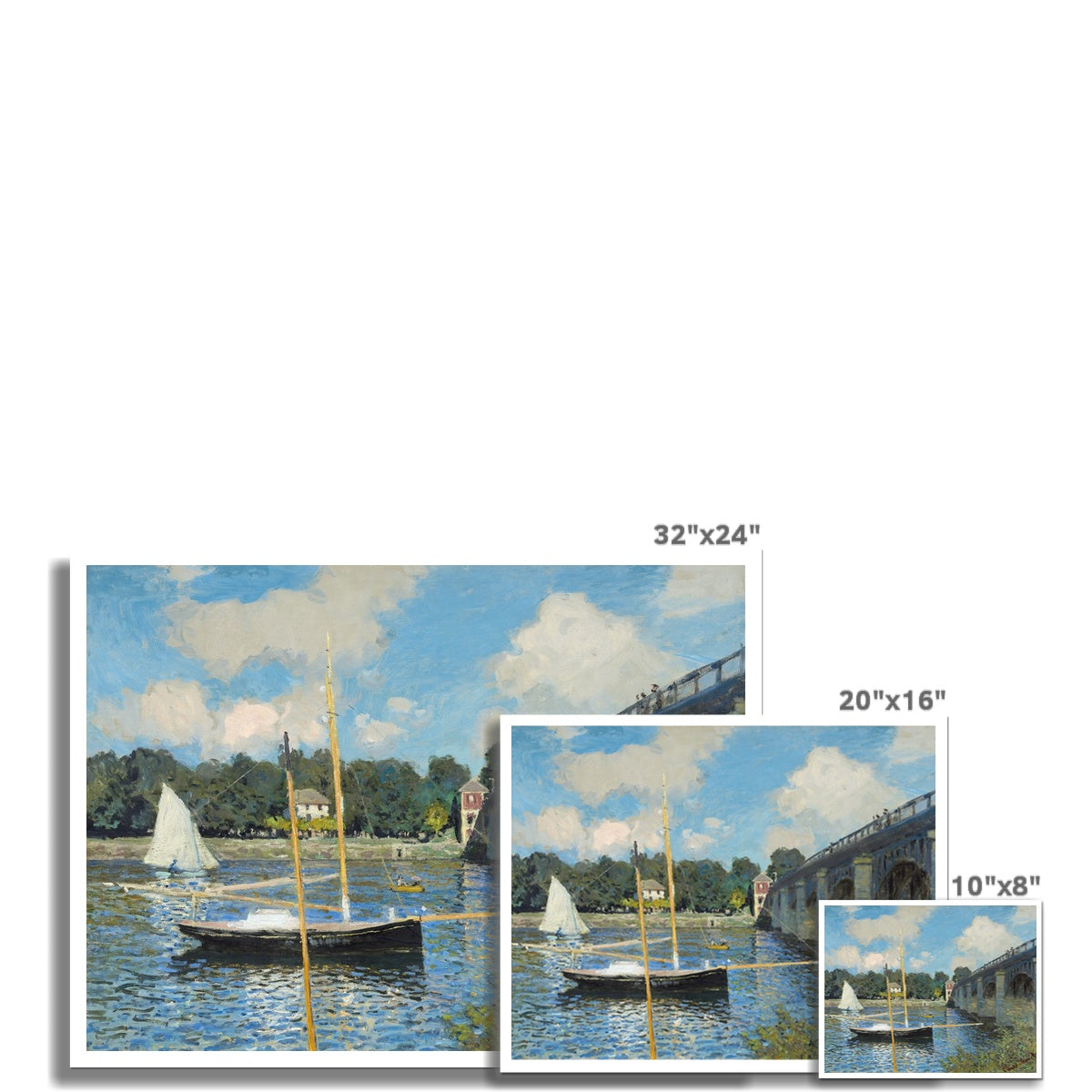 The Bridge at Argenteuil by Claude Monet  Fine Art Print