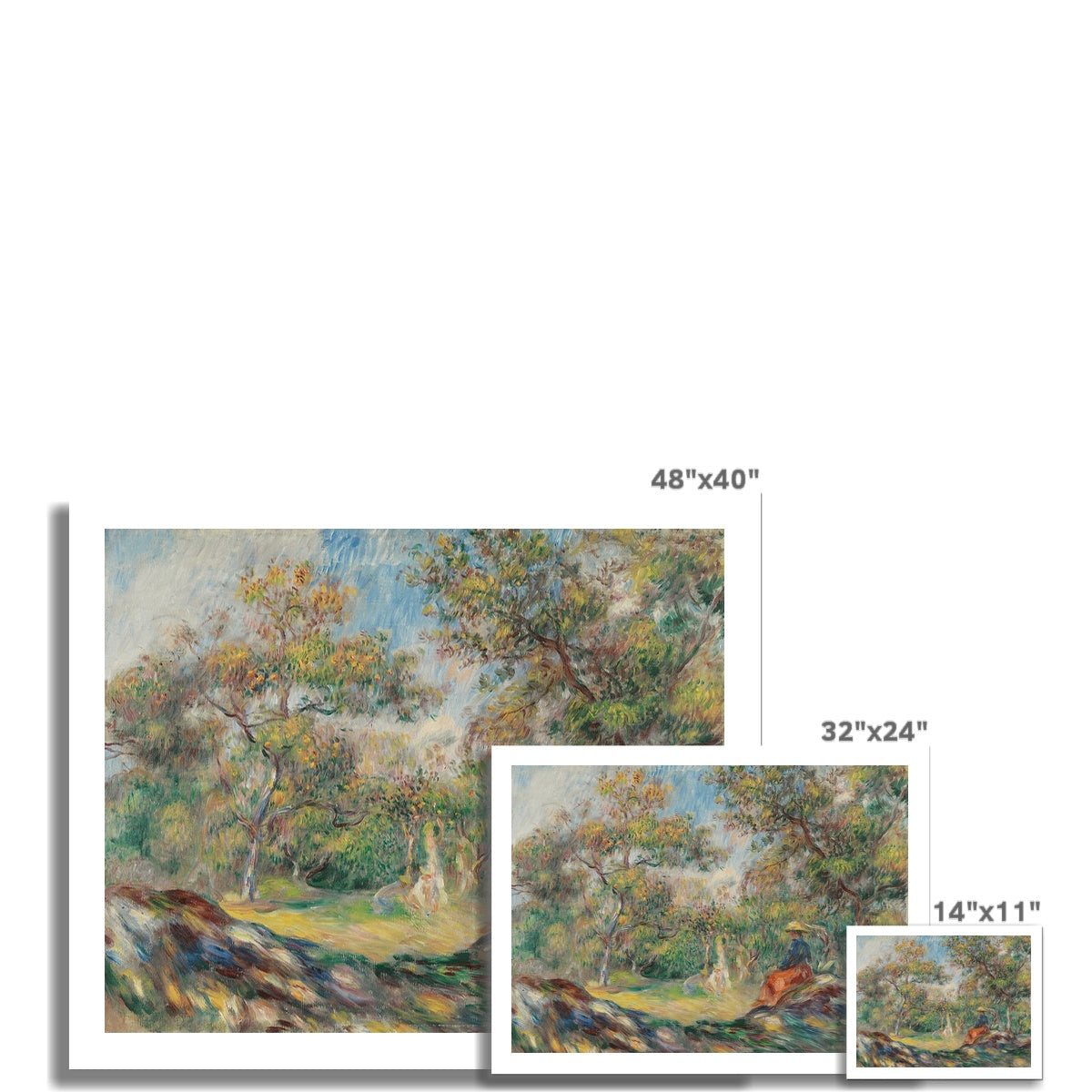 Femme Dans Un Paysage by Pierre-Auguste Renoir Fine Art Print