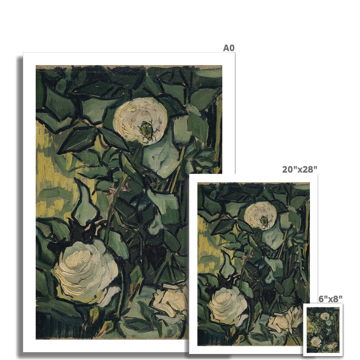 Roses (1890) by Vincent van Gogh  Fine Art Print