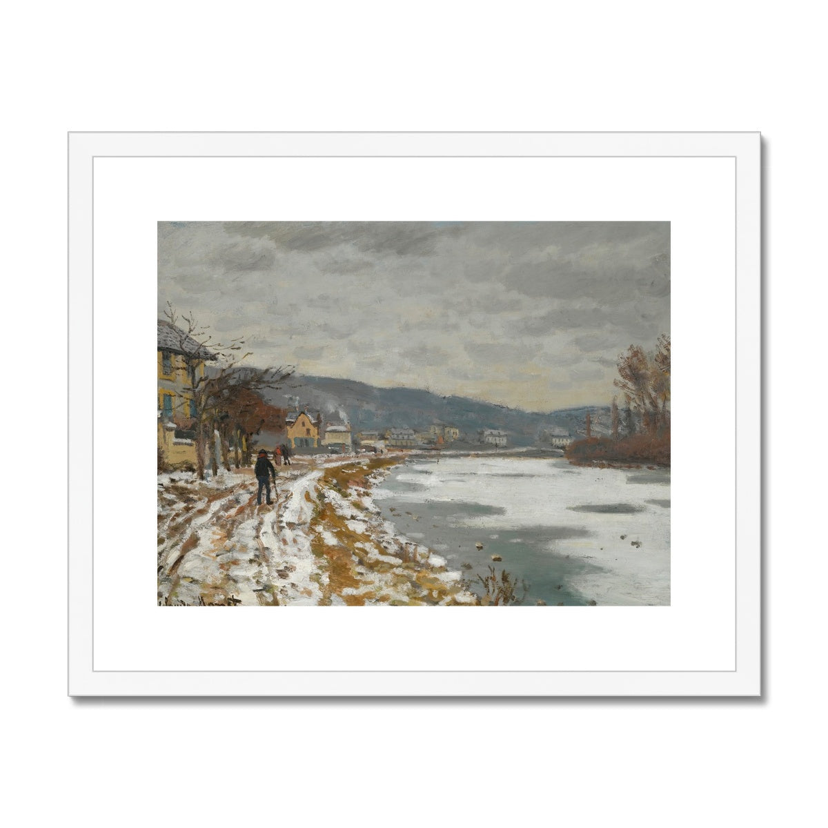 La Seine À Bougival by Claude Monet Framed & Mounted Print