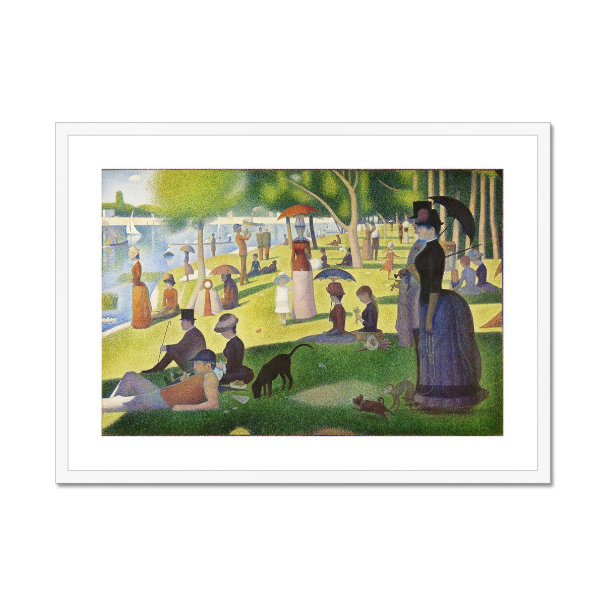 A Sunday on La Grande Jatte (1884) by Georges Seurat Framed & Mounted Print