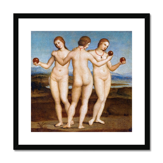 Three Graces (1504) by Raphael Raffaello Framed & Mounted Print