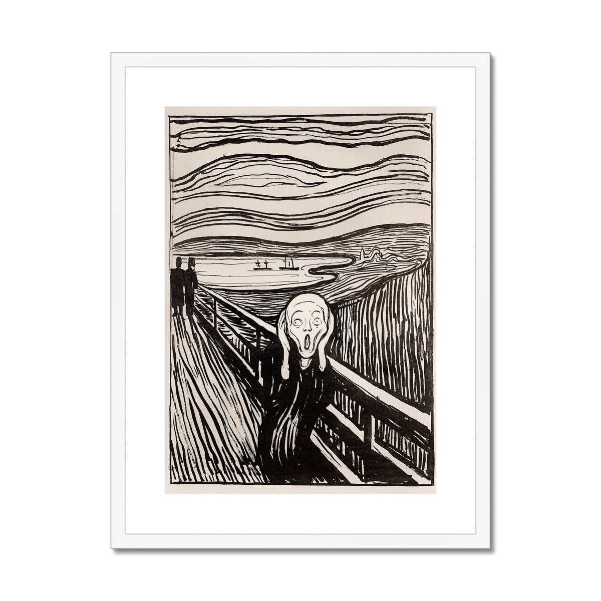 The Scream (1895) by Edvard Munch Framed & Mounted Print